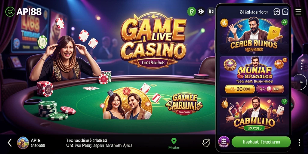 Tampilan gameplay Live Casino yang menarik dan interaktif di API88.