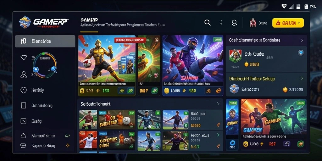 Tampilan menarik dari gameplay taruhan olahraga GAMERP.