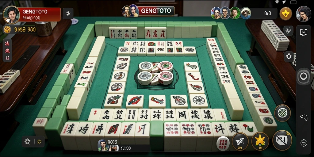 Screenshot GENGTOTO menampilkan gameplay Mahjong yang seru dan menarik.