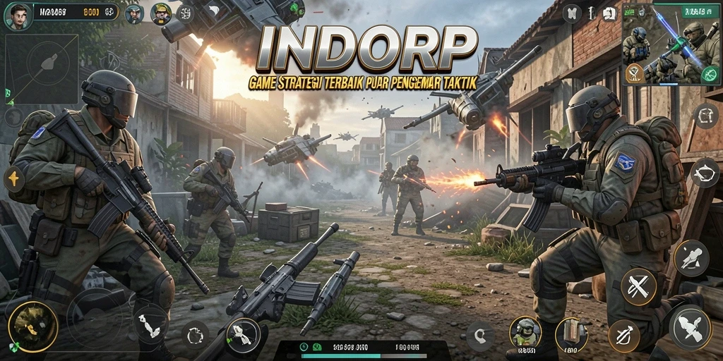 Tangkapan layar menunjukkan aksi strategis yang mendebarkan dari INDORP.