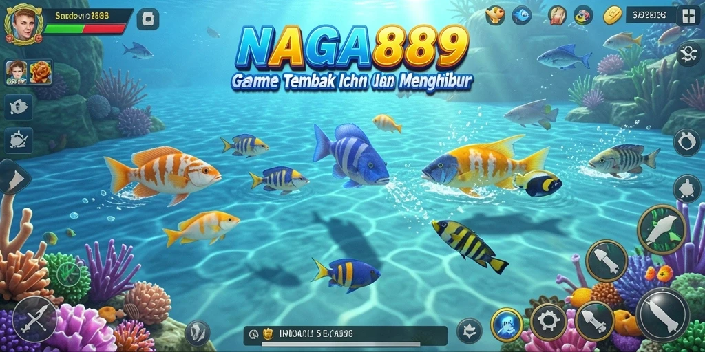 Gameplay NAGA889 menampilkan aksi seru menembak ikan.