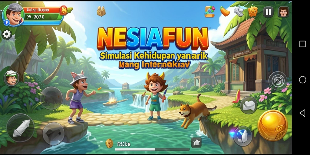 Gameplay menarik dalam NESIAFUN yang menunjukkan interaksi virtual.