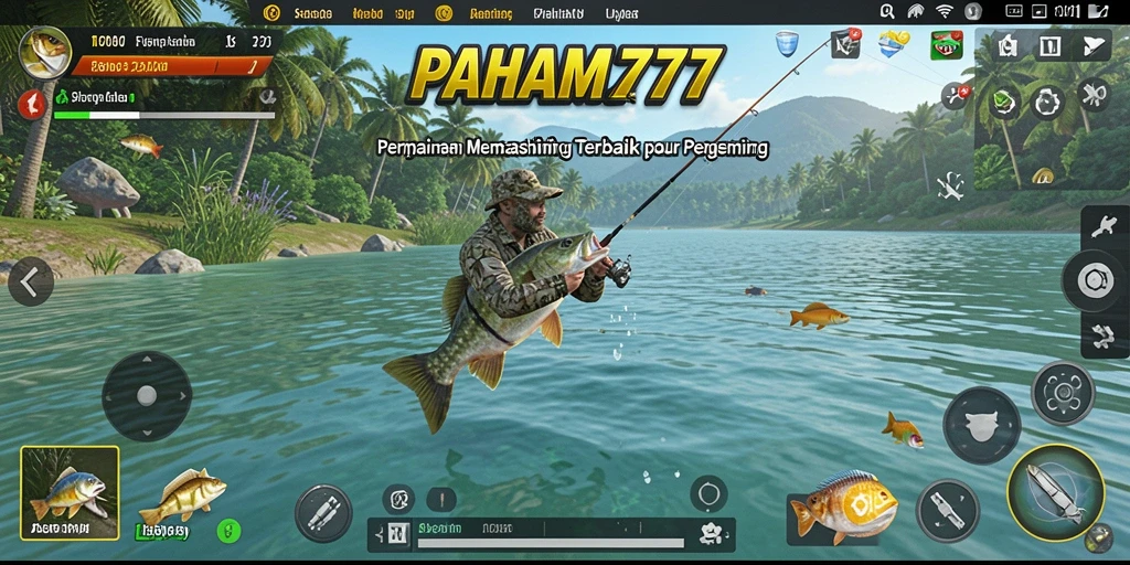 Tampilan permainan PAHAM777 dengan aksi memancing yang seru.
