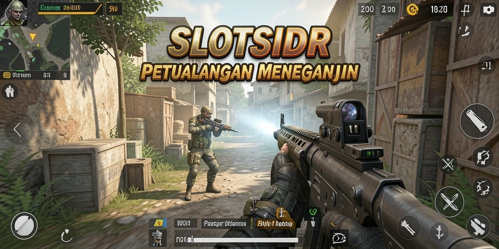 Tangkapan layar SLOTSIDR menunjukkan aksi tempur yang mendebarkan dalam FPS.