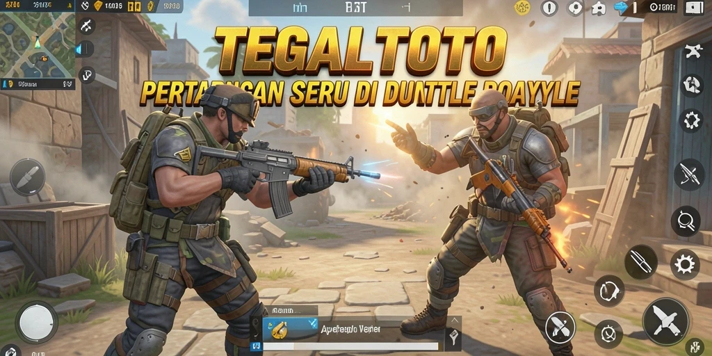 Screenshot menampilkan aksi seru di TEGALTOTO dalam pertempuran Battle Royale.