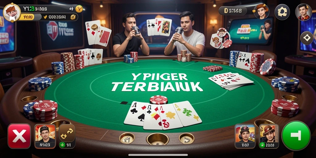 Tampilan gameplay seru di YY123 dengan berbagai mode poker.